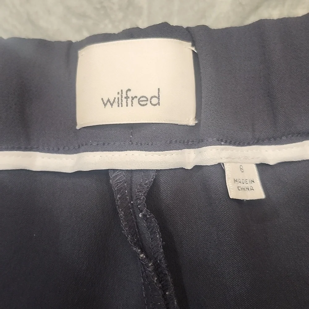 Aritzia Wilfred Darontal Gray Crepe Pull On Gray Trousers 6 - Picture 8 of 11